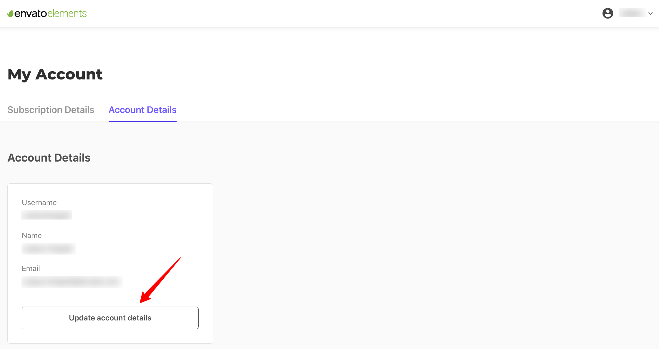 Update Your Account Details Envato Elements Support Help Center